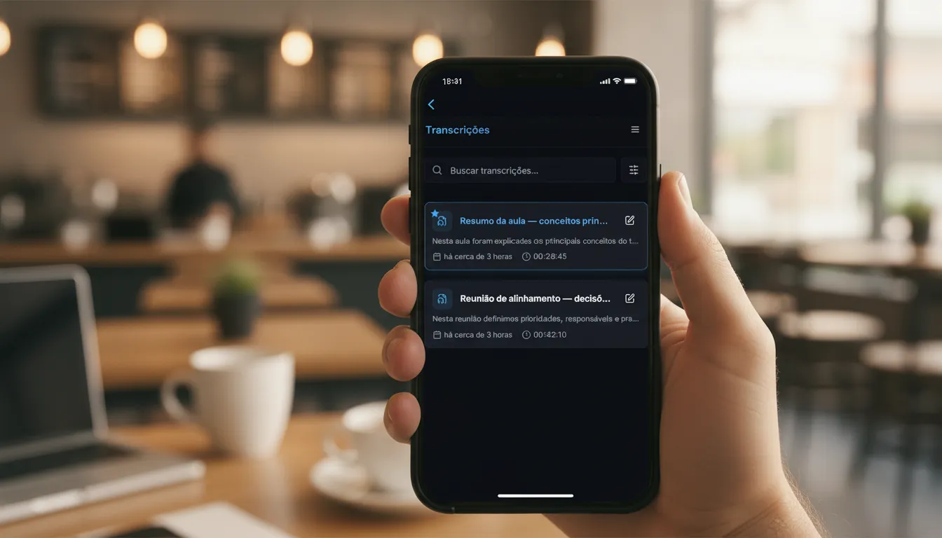 Upload ou gravação